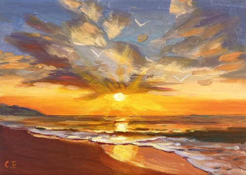 "Sunrise" by Evgeny Chernyakovsky, Painting for Sale on Singulart