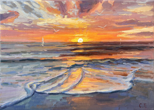 "Sea" par Evgeny Chernyakovsky, Peinture en vente sur Singulart
