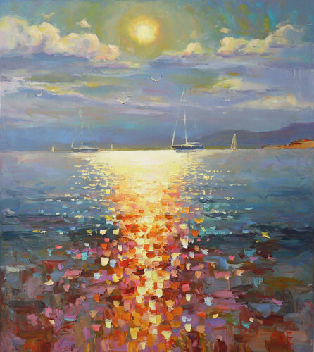 "Sea ​​morning" by Evgeny Chernyakovsky, Painting for Sale on Singulart