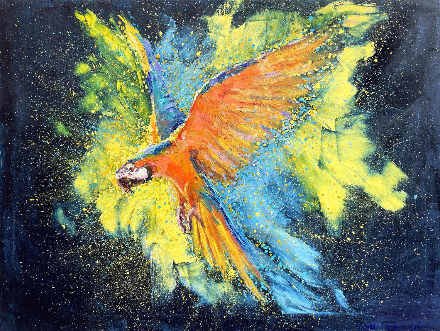 "Red parrots" Evgeny Chernyakovsky