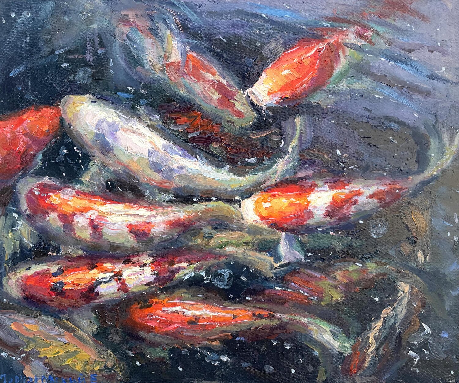 "Koi" Evgeny Chernyakovsky Originalgemälde zu verkaufen