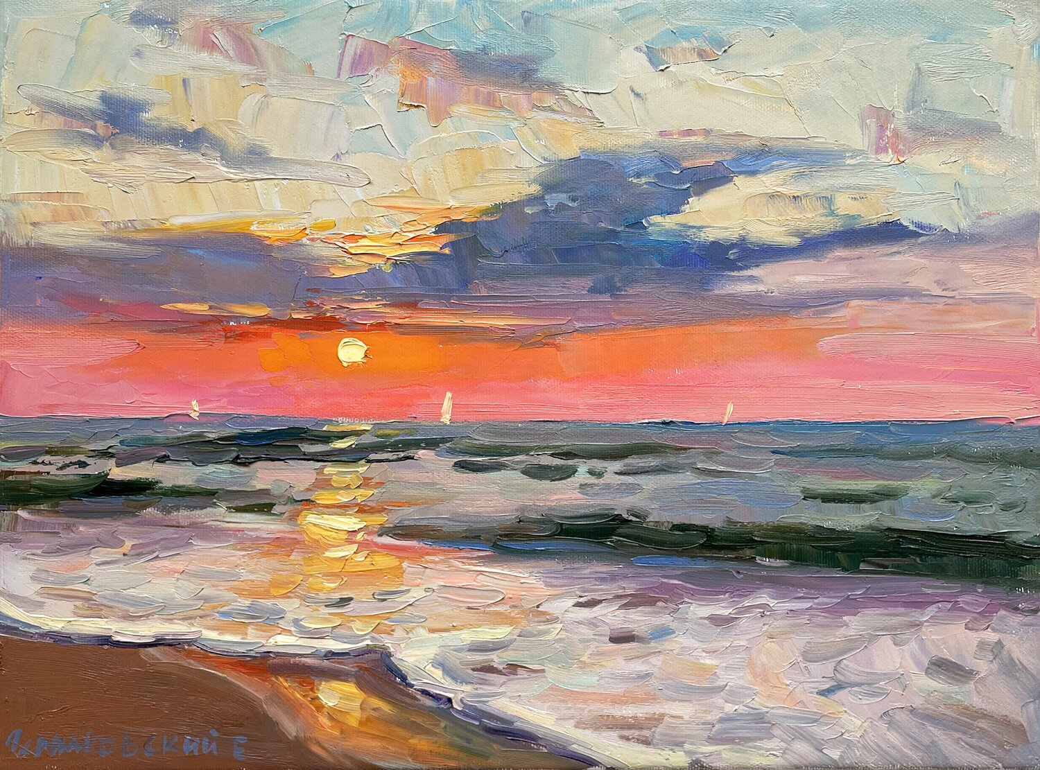 "Sea" Evgeny Chernyakovsky Original painting for sale