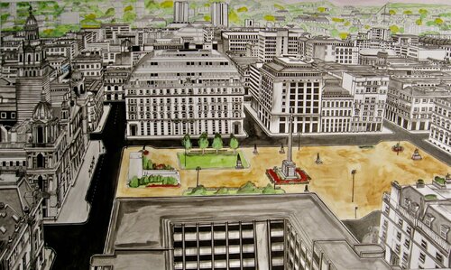 George Square, Glasgow von Flora Alexander, Malerei kaufen auf Singulart