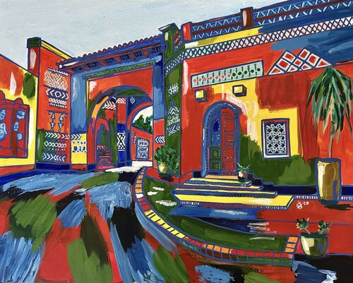 Agadir Old Town Treasures de Flora Alexander, Pintura a la venta en Singulart