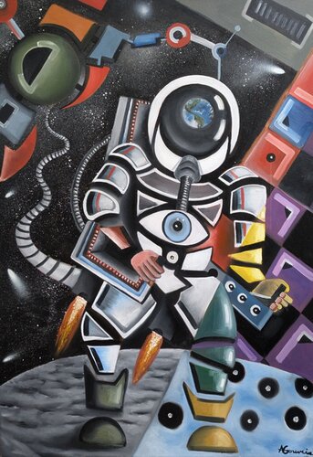 Space Walker von Antonio Gouveia, Malerei kaufen auf Singulart