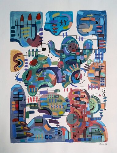 Cactus - Original Painting van Antonio Gouveia, Schilderij te koop op Singulart