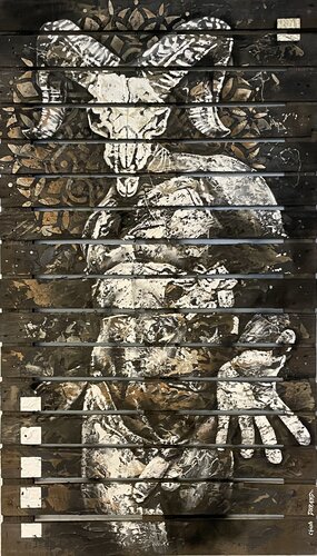 Satyre en Bélier van Christophe DURAND, Schilderij te koop op Singulart