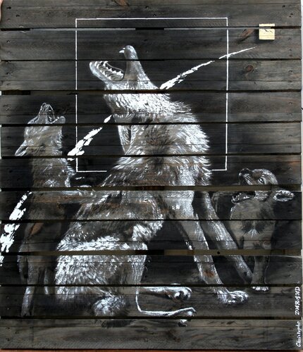 Chante loups von Christophe DURAND, Malerei kaufen auf Singulart