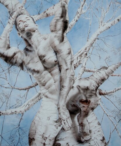 L'HOMME NATURE van Christophe DURAND, Schilderij te koop op Singulart