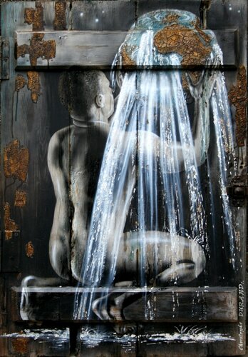 Qui détient le monde ? van Christophe DURAND, Schilderij te koop op Singulart