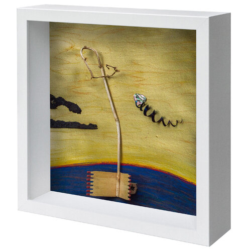 Landscape with flying fish de Nils Hoffmann, Pintura a la venta en Singulart