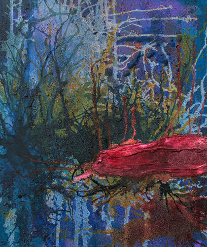 Night by the pond van Nils Hoffmann, Schilderij te koop op Singulart