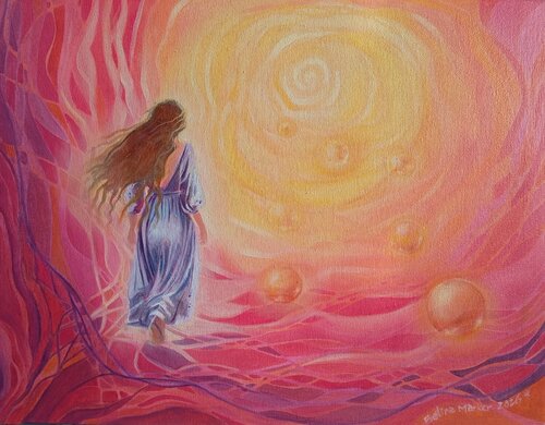 Vestirse de cielo by Betina Marker, Painting for Sale on Singulart