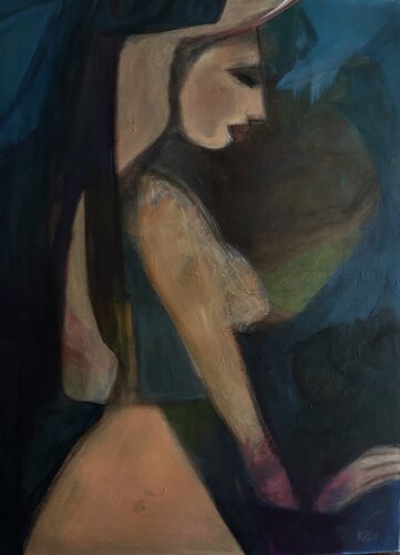 Sister Moon van Zsuzsanna Kron, Schilderij te koop op Singulart