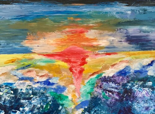 Resonance in Red von Pedro Beja Neves - Exclusive Paintings, Malerei kaufen auf Singulart