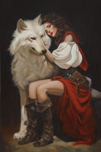 ‘Red Riding Hood’ von Ellie Rich, Malerei kaufen auf Singulart