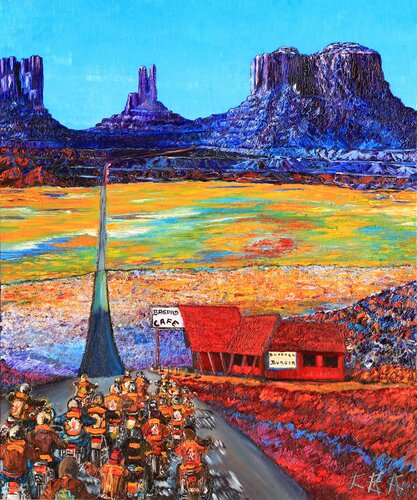 Bagdad café van Christian Bajon-arnal, Schilderij te koop op Singulart