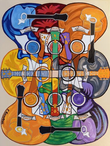 MELIMELO de GUITARES von Christian Bajon-arnal, Malerei kaufen auf Singulart