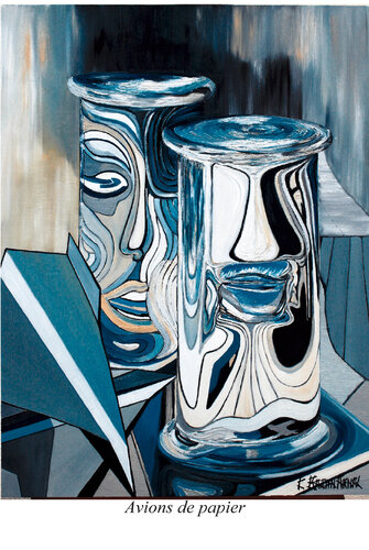 AVIONS DE PAPIER de Christian Bajon-arnal, Pintura a la venta en Singulart