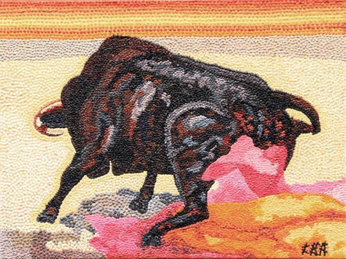 EL  TORO  ATROPELLO de Christian Bajon-arnal, Pintura a la venta en Singulart