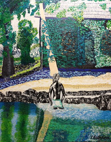 L'ONDE  I van Christian Bajon-arnal, Schilderij te koop op Singulart