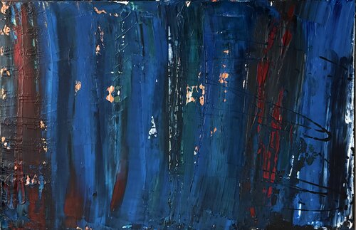 Blue Fusion par Laura Buruiana, Peinture en vente sur Singulart