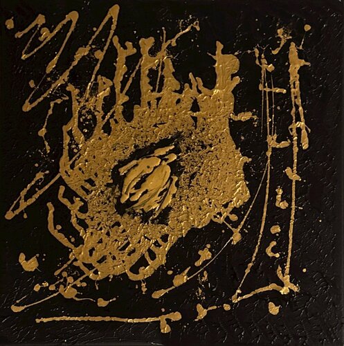 Vector Lumen Black/Gold par Laura Buruiana, Peinture en vente sur Singulart