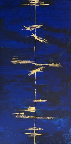 Axis Blue von Laura Buruiana, Malerei kaufen auf Singulart