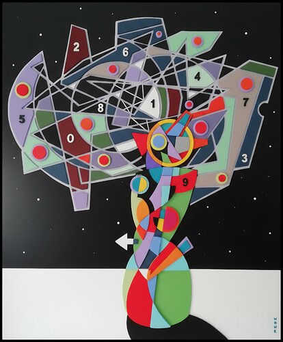 Cosmo Caos van MONK -Sangiorgio, Schilderij te koop op Singulart