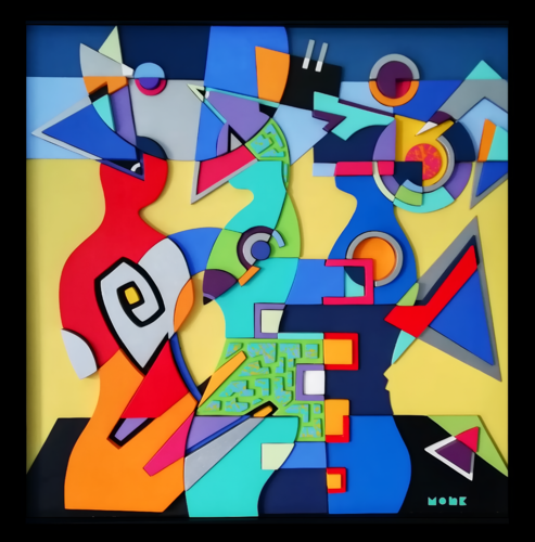 Indiscreet Glance by MONK -Sangiorgio, Painting for Sale on Singulart