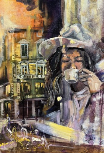 Sun-Spots in my Cup by Irina Shishkova, Painting for Sale on Singulart