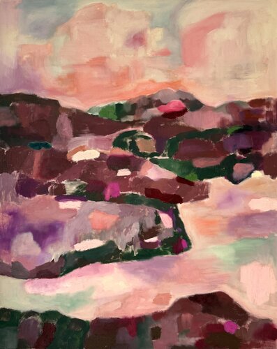 Orange velvet by Elena Lemust, Painting for Sale on Singulart