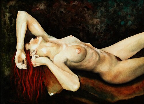 Sie – Zwischen Verlangen und Stille di Boris Ivkov, Pittura in vendita su Singulart