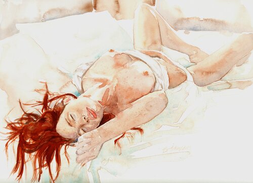 Pure Lust – Resting Desire di Boris Ivkov, Pittura in vendita su Singulart