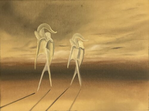 LES VEILLEURS DE SABLE von LUCIANŒSTEVAN, Malerei kaufen auf Singulart