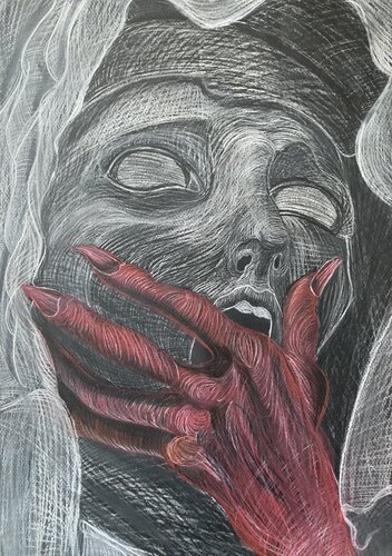 LE SILENCE par LUCIANŒSTEVAN, Dessin en vente sur Singulart