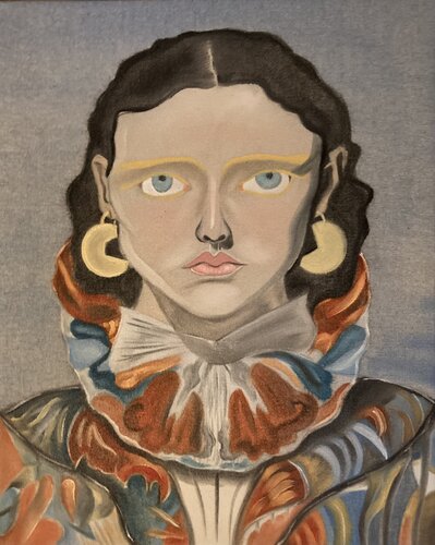 LA FEMME AUX MOTIFS FLORAUX von LUCIANŒSTEVAN, Malerei kaufen auf Singulart