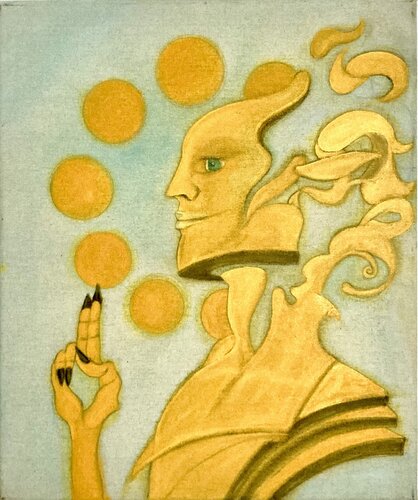 LE GARDIEN SOLAIRE von LUCIANŒSTEVAN, Malerei kaufen auf Singulart