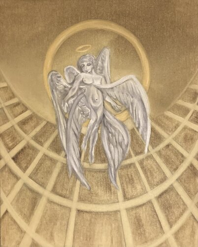 L'ANGE AUX SIX AILES di LUCIANŒSTEVAN, Pittura in vendita su Singulart