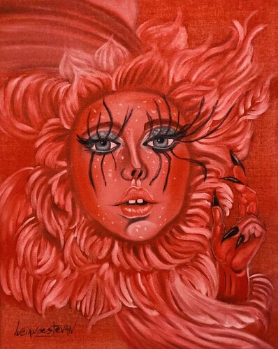 LA FEMME FLEUR von LUCIANŒSTEVAN, Malerei kaufen auf Singulart