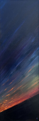 Copper Sky 1x3ft by Crystal Bailey, 회화 for Sale on Singulart