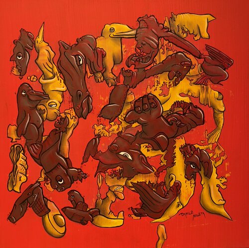 Flammes vives von Danilo Mileta, Malerei kaufen auf Singulart