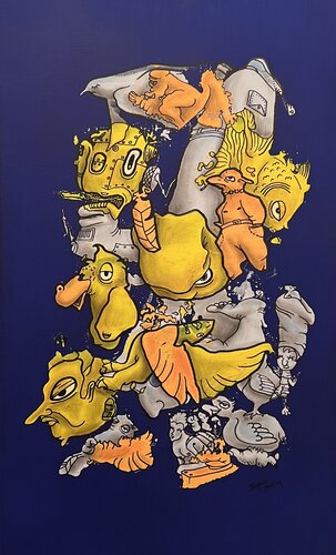 Contorsion von Danilo Mileta, Malerei kaufen auf Singulart