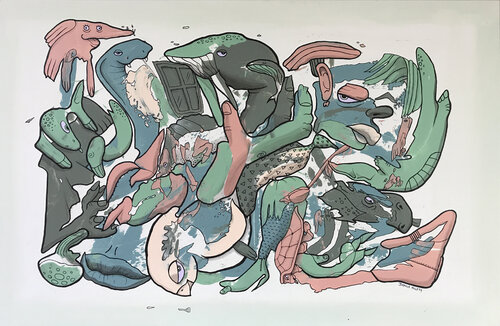 Negotiating with whales von Danilo Mileta, Malerei kaufen auf Singulart