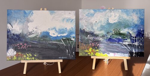 Paesaggi astratti di Atelier dei colori di elebio_art, Pittura in vendita su Singulart