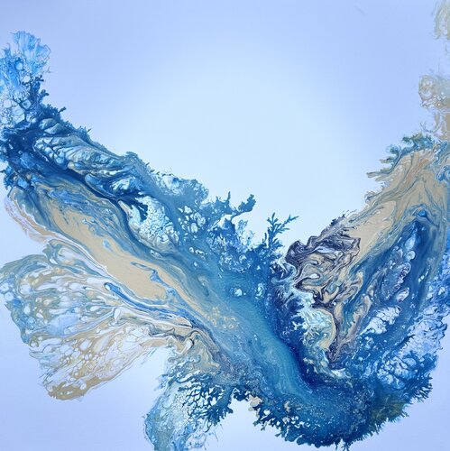 Coralli azzurri di Atelier dei colori di elebio_art, Pittura in vendita su Singulart