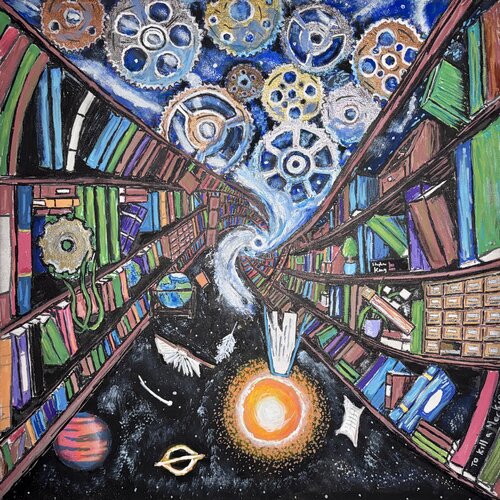 The Library of Lost Realities von Eric Lilly, Malerei kaufen auf Singulart