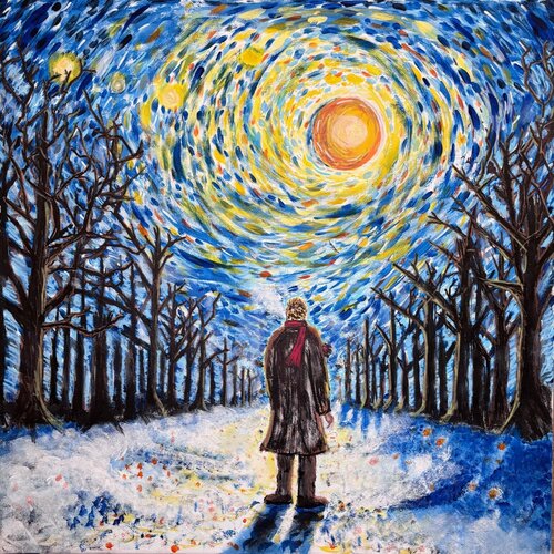 Alone Beneath the Frozen Sun by Eric Lilly, 회화 for Sale on Singulart