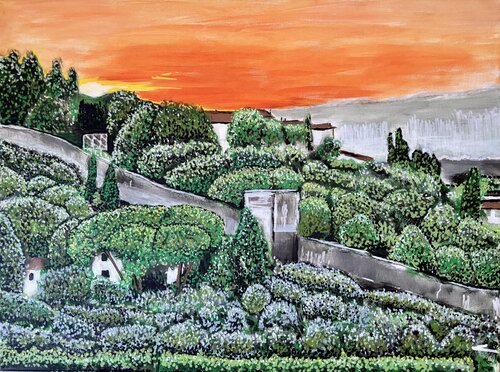 Florence Sunset von Eric Lilly, Malerei kaufen auf Singulart