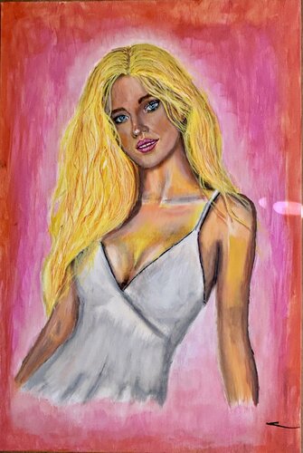 Golden Muse by Eric Lilly, 회화 for Sale on Singulart